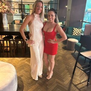 Zara fitted red mini dress